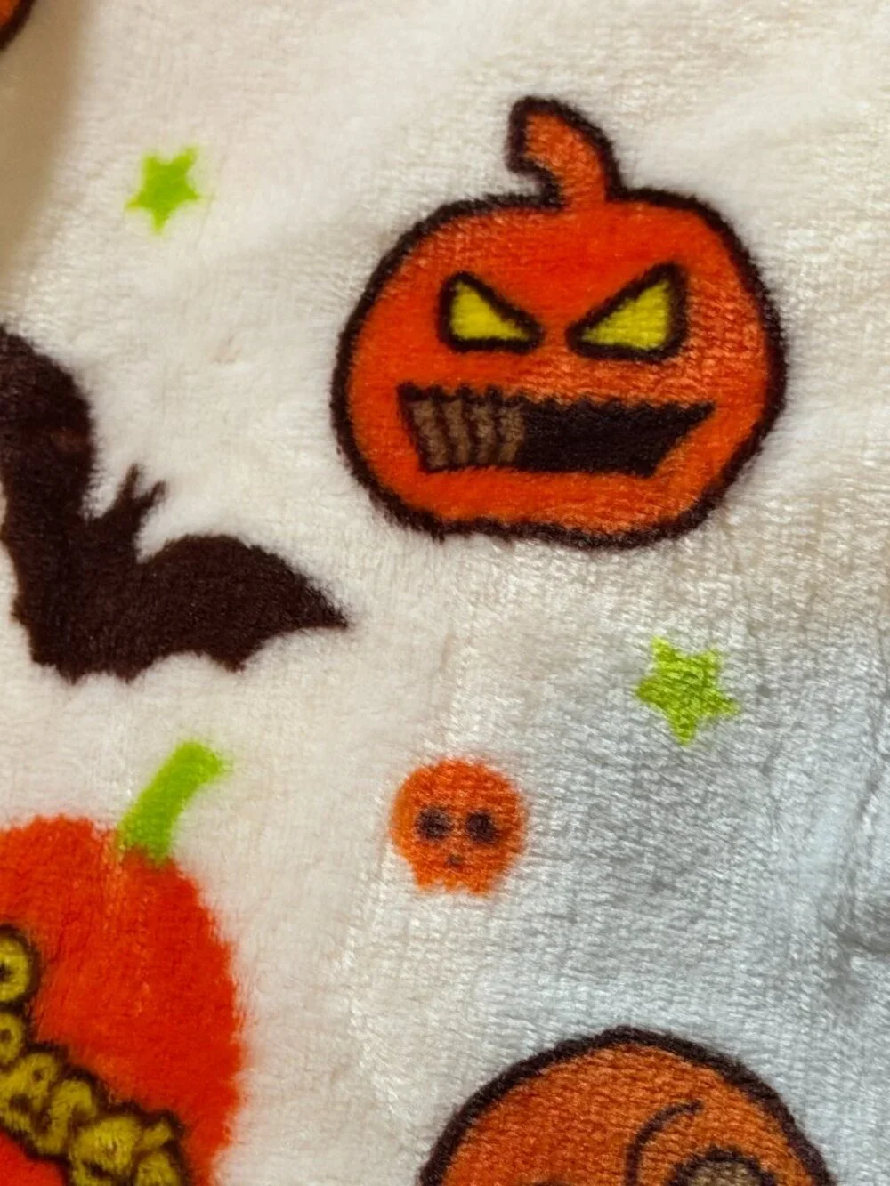 Reese’s Halloween Oversized Plush Throw Blanket 60x70 Pumpkins Skulls Bats